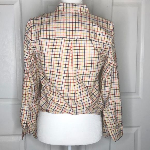 Madewell rainbow plaid button up top - Picture 6 of 8